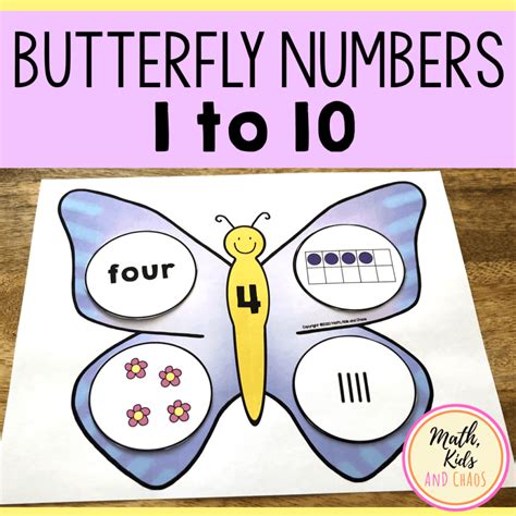 Butterfly numbers 1 to 10 .